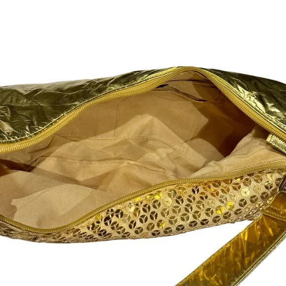 Y2K Gold Sequin Hobo Bag - Picture 9 of 9